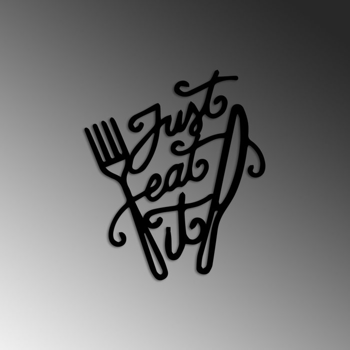 Wallity Just Eat It - Accesorio Decorativo de Pared Metálico Negro Wallity Just Eat It - Accesorio Decorativo de Pared Metálico Negro